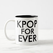 Kpop Forever | Muziek-ventilatorGift Tweekleurige Koffiemok (Links)
