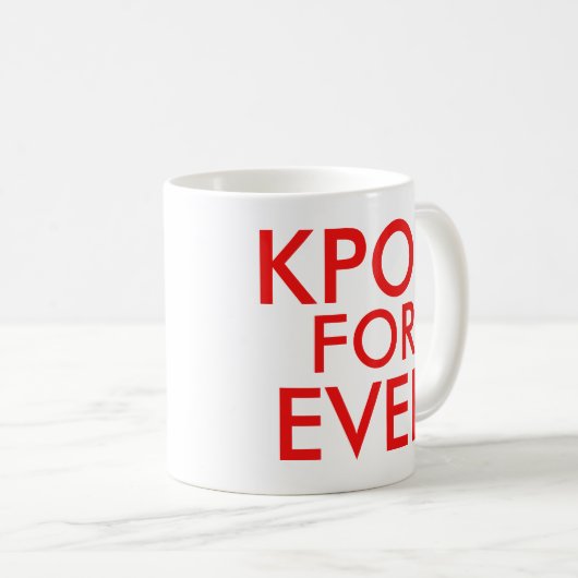 Kpop Forever | Muziek ventilatorrood Koffiemok (Voorkant rechts)