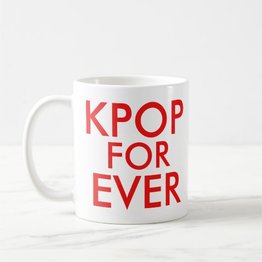 Kpop Forever | Muziek ventilatorrood Koffiemok (Links)