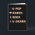 KPOP Gift Kaart<br><div class="desc">Kpop Gift Funny K-Pop Merch voor alle Korea pop muziek houdt van en houdt van de Koreaanse cultuur. Voor mannen,  meisjes en vrouwen de K-Pop,  ramen noodles,  bubble tea of k-drama liefde</div>