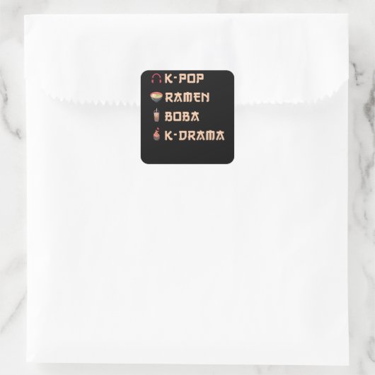 KPOP Gift Vierkante Sticker (Tas)