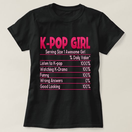 Kpop Girl Korean Pop Music Kpop  T-shirt (Design voorkant)