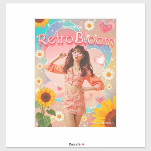 Kpop Girl retro Sticker (Vel)