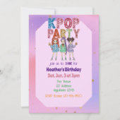 KPOP Glitter Patch Shine Birthday Kaart (Voorkant)