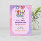 KPOP Glitter Patch Shine Birthday Kaart (Staand voorkant)
