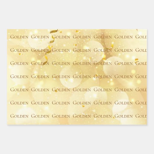KPOP GOUDEN GIFTVERPAKKING INPAKPAPIER VEL (Voorkant 2)