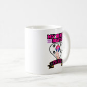 KPop Hart Korea Vlag Hand Symbool Muziek Ontwerp Koffiemok (Voorkant rechts)