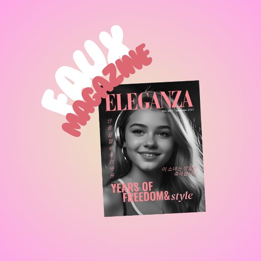 Kpop Idol Verjaardag Fancafe Faux Magazine Hoesje Foto Afdruk