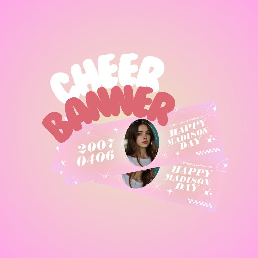 Kpop Idol Verjaardag Fancafe Stijl Cheer Banner Poster