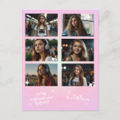 Kpop Idol Verjaardag Fancafe Stijl Fotostrip Kaart (Voorkant)