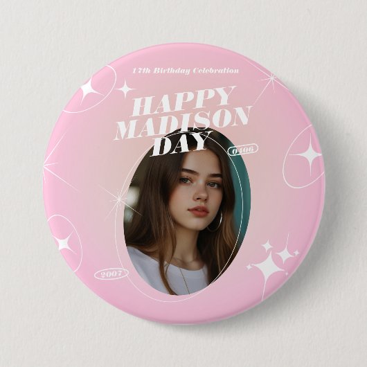 Kpop Idol Verjaardag Fancafe Stijl Pin Button (Voorkant)