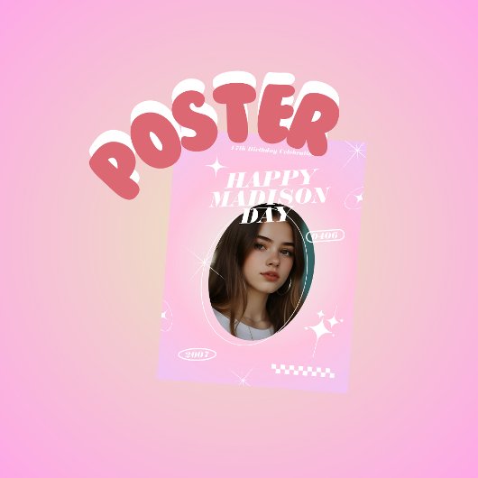 Kpop Idol Verjaardag Fancafe Style Poster