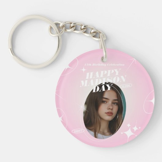 Kpop Idol Verjaardag Fancafe Style Sleutelhanger (Voorkant)