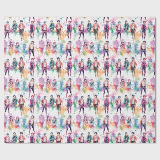 Kpop Idols - Cadeaupapier (Vlak)