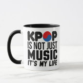 Kpop is mijn leven muziek slogan graphics mok (Links)