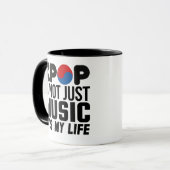 Kpop is mijn leven muziek slogan graphics mok (Voorkant links)