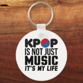 Kpop is mijn leven muziek slogan graphics sleutelhanger (Voorkant)