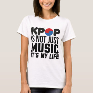 Kpop is mijn leven muziek slogan graphics t-shirt