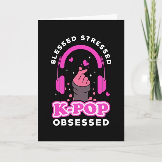 Kpop K-pop Fan Girl Kaart (Voorkant)