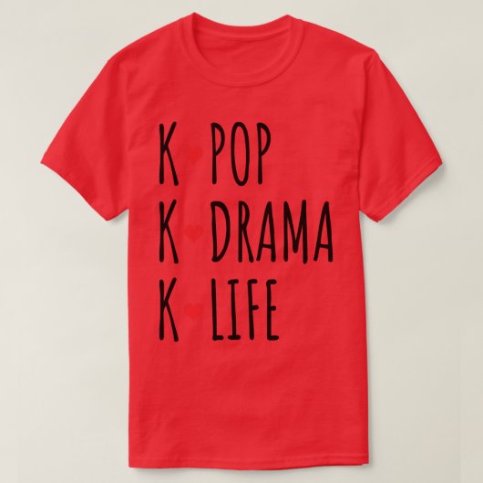 KPop KDrama KLife T-shirt (Design voorkant)