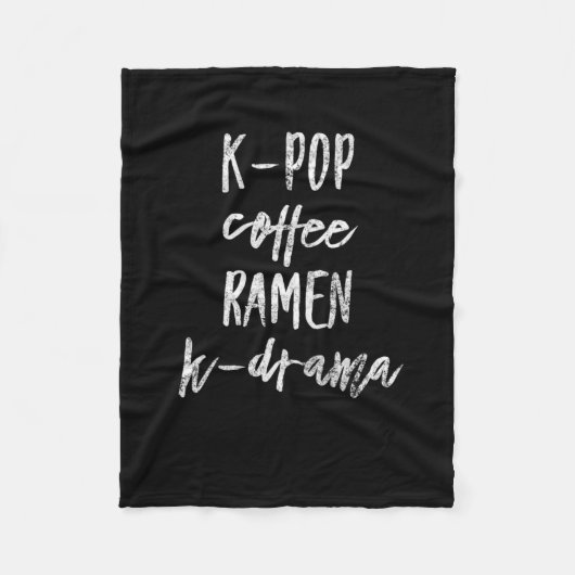 Kpop kdrama koffieramen fleece deken (Voorkant)