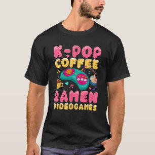 KPop Koffie Ramen Videogames Japanse Gift Anime G T-shirt