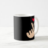 Kpop Koreaanse vinger Het symbool Ik hou van je Sa Koffiemok (Voorkant rechts)