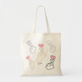 Kpop Korean Finger Heart pack Tote Bag (Voorkant)