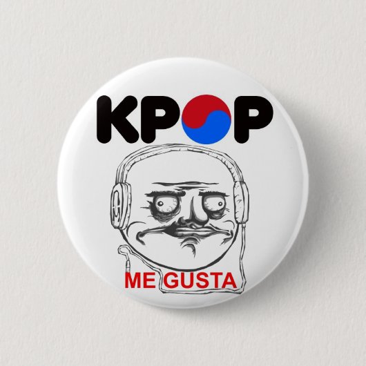 KPop Me gusta Meme , i like Ronde Button 5,7 Cm (Voorkant)