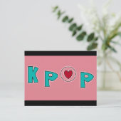 KPOP-muziek Briefkaart (Staand voorkant)