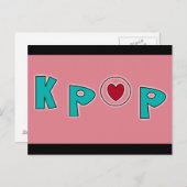 KPOP-muziek Briefkaart (Voorkant / Achterkant)
