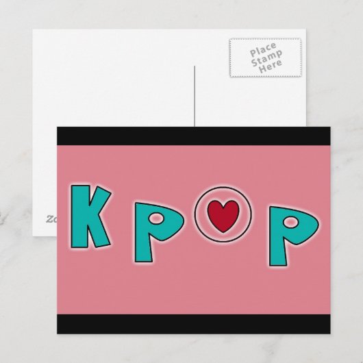KPOP-muziek Briefkaart (Voorkant / Achterkant)