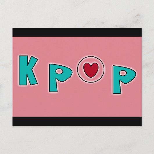 KPOP-muziek Briefkaart (Voorkant)