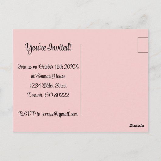 Kpop Roze Verjaardagsfeest Liefde Handgebaar Meisj Briefkaart (Achterkant)
