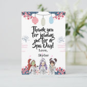 KPOP Spa Day Flat Thank You Card Bedankkaart (Staand voorkant)