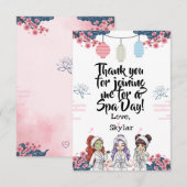 KPOP Spa Day Flat Thank You Card Bedankkaart (Voorkant / Achterkant)