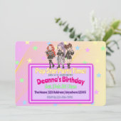 KPOP Star Party Time Birthday Kaart (Staand voorkant)