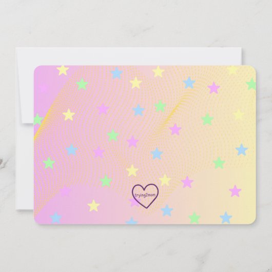 KPOP Star Party Time Birthday Kaart (Achterkant)
