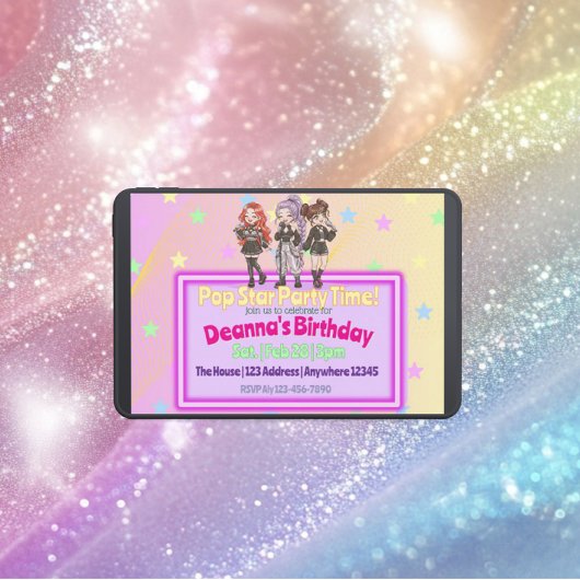 KPOP Ster Partij Tijd Verjaardag Kaart