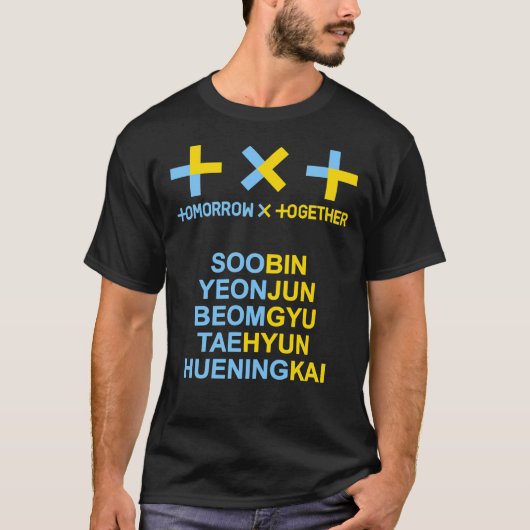 KPOP TXT OFFICIËLE LOGO EN NAAM Klassieke T-S T-shirt (Voorkant)