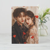 KPop-Valentijn-Kaart Feestdagenkaart (Staand voorkant)
