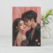 KPop-Valentijn-Kaart Feestdagenkaart (Staand voorkant)