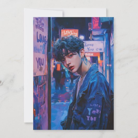 KPop-Valentijn-Kaart Feestdagenkaart (Voorkant)