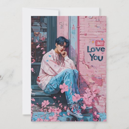 KPop Valentijnkaart Feestdagenkaart (Voorkant)