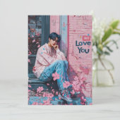 KPop Valentijnkaart Feestdagenkaart (Staand voorkant)