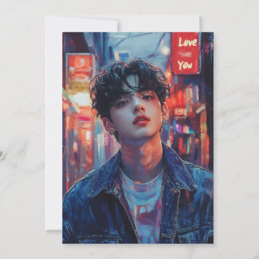KPop Valentijnkaart Feestdagenkaart (Voorkant)