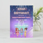KPOP-verjaardag, kleur de achterkant! Kaart (Staand voorkant)