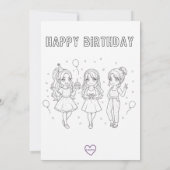 KPOP-verjaardag, kleur de achterkant! Kaart (Achterkant)