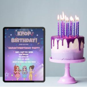 KPOP-verjaardag, kleur de achterkant! Kaart