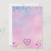 KPOP-verjaardagsfeestje, Kleurrijke jongensband Kaart (Achterkant)